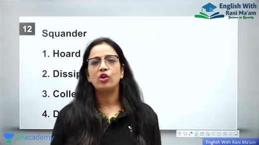 Squander | Vocab | Synonyms | English With Rani Ma'am #vocabulary #synonymswords | English With RANI MAM