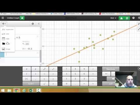 Regressions on Desmos - video 1