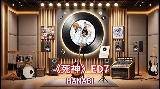 【无损音质试听】《hanabi》|《死神》ED7，魂狩篇的热血羁绊诗篇（中日字幕）