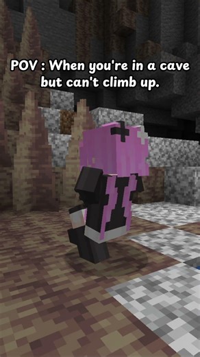 POV : When you're in a cave but can't climb up. 🧱😞 (Part 3) #minecraft #pov #gaming