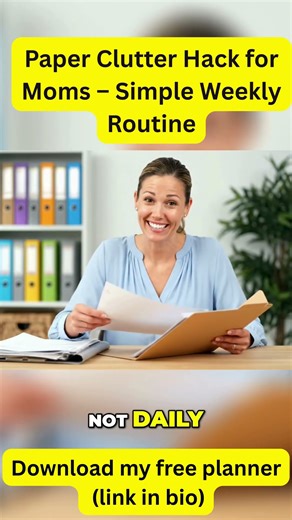 Paper Clutter Hack for Moms – Simple Weekly Routine #busymomhacks #food #parenthack