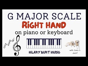 G Major Scale Piano Right Hand | One & Two Octaves | Notes on Stave Tutorial