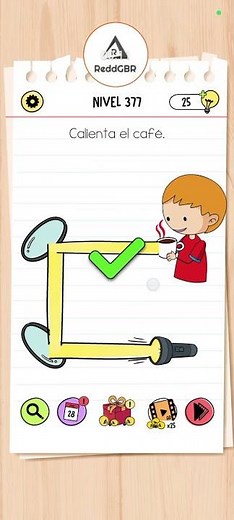 Brain Test All Star AS Nivel 377 - Calienta el cafe