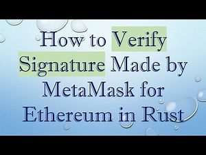 How to Verify Signature Made by MetaMask for Ethereum in Rust