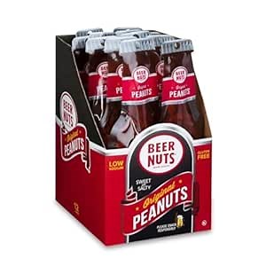 BEER NUTS Original Redskin Peanuts, Sweet & Salty Bar Nuts (1.75oz, 12pk)