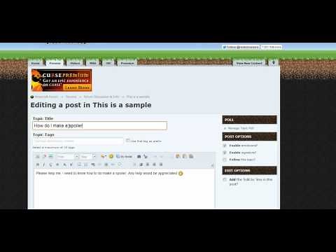 Minecraft Forums - Making and Editing a Thread