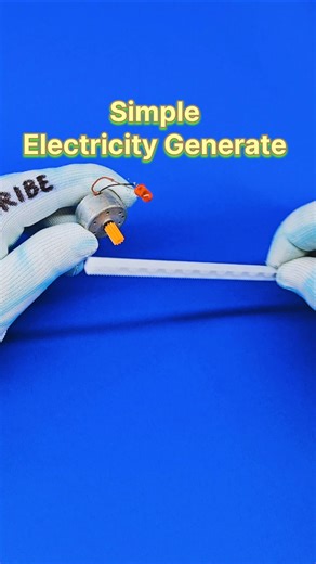 Simple Electricity Generator Glow LED with DC DVD Motor | DC Motor Generator #dcmotor #shorts #diy