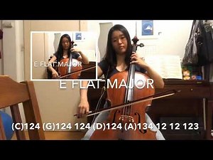 Eb Major Scale 3 Octaves on the Cello (+2nd cello) Tuning: 440 Hz