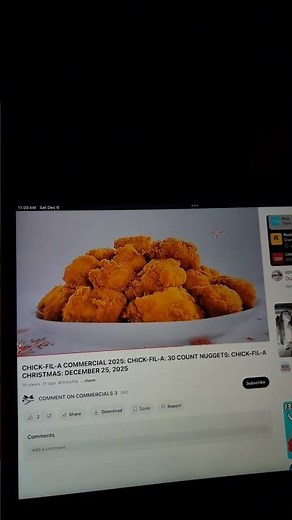 Chick fil a christmas tv commercial 2025 with 30 nuggets