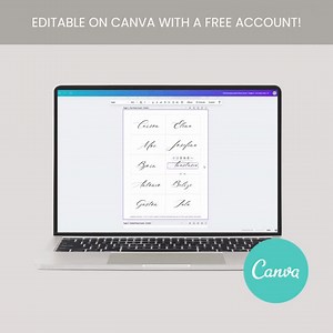 Editable Wedding Place Card Template Digital Name Tags Printable Canva Seating Cards Minimalist Table Decor for Events and Weddings - Etsy