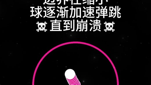 边界缩小， 球逐渐加速，直到崩溃☠