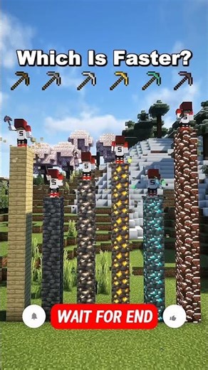 Which Pickaxe Is Fastest in Minecraft? 🤯⛏️ #minecraft