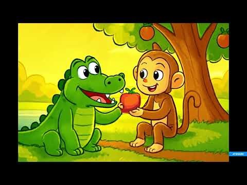 The Clever Monkey and The Crocodile | Classic Animated Moral Story for Kids