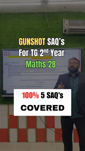 K.V Educational Academy on Instagram: "🔥 Gunshot SAQ’s for TG 2nd Year Maths 2B 💯 5 SAQ’s Covered | Exam-oriented | KV Academy Malakpet 📚 Don’t miss this power-packed revision! 🚀 #viral #trending #foryou #exams #maths"