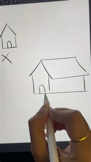 How to draw a home #drawing #drawdaily #drawingtutorial