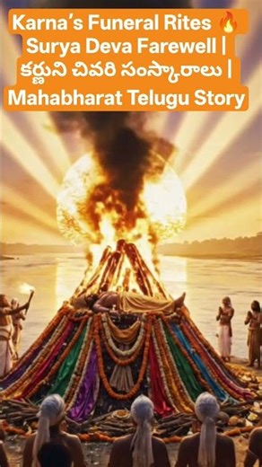 Karna’s Funeral Rites 🔥 Surya Deva Farewell | కర్ణుని చివరి సంస్కారాలు | Mahabharat Telugu Story