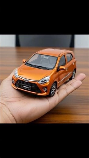Hyper-Realistic Toyota Wigo 2023 Mini Model | Orange Metallic Edition