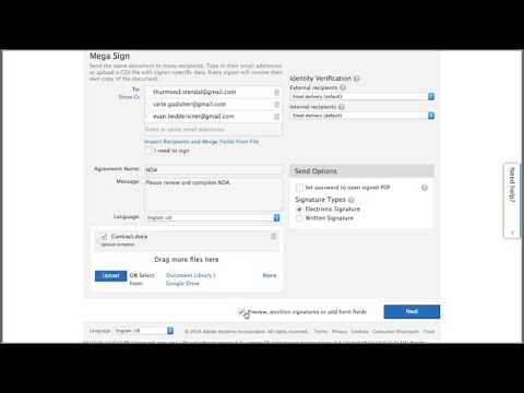 Using Mega Sign - Introduction | Adobe Acrobat