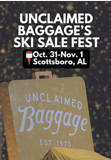 BlastPartner 🎃🧳 ULTIMATE SKI SALE FEST: Mark your calendar for Oct. 31st – Nov. 1st for the return of Unclaimed Baggage's Annual Ski Sale Fest 2025! ⛷️ For 40  years, thousands have lined up for this iconic event   this year’s event is bigger than ever: 🎿 Ski   winter apparel (plus luxury items, clothes, shoes, cosmetics, jewelry   more) 🎿Tent Event: Expanded outdoor shopping packed with even more deals 🎿Early birds—first 50 in line get a 30-min head start   a chance to win a $450 Unclaimed