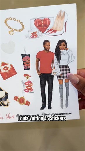 My sticker collection for my Louis Vuitton A5 agenda and bullet journal