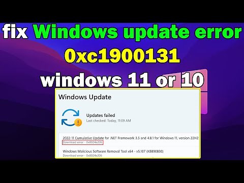 How to fix Windows update error 0xc1900131 windows 11 or 10