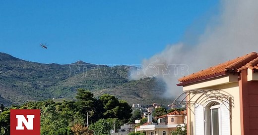 Φωτιά στην Πεντέλη: Συγκλονιστικό βίντεο – «Μάχη» με τους ισχυρούς ανέμους δίνουν τα ελικόπτερα
