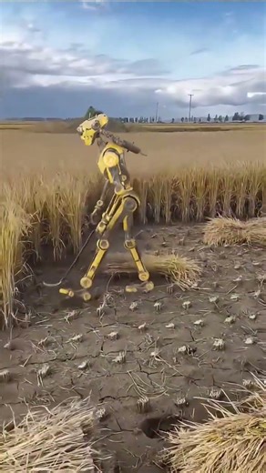 The Future of Farming? 🤖 AI Robot Harvesting Crops