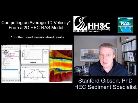 XS Average Velocity Results from a 2D HEC-RAS Model (using Reference Lines)