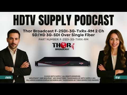 Thor Broadcast F-2SDI-3G-TxRx-RM 2 Ch SD/HD 3G-SDI Over Single Fiber