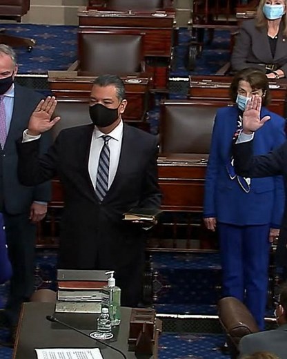 Jon Ossoff and Raphael Warnock sworn into Senate