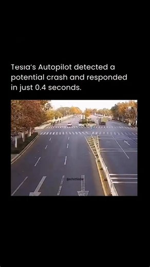 EchoThisDay on Instagram: "A video circulating on social media showed a striking moment involving Tesla's Autopilot. A cyclist suddenly moved into the lane without warning. Before the driver could react, the system detected the movement and swerved in just 0.4 seconds, avoiding what could have been a serious crash. For comparison, average human reaction time in emergencies is typically between 1 and 1.5 seconds. This quick response is possible thanks to an array of cameras, ultrasonic sensors, a