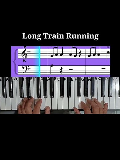 Long Train Running (The Doobie Brothers) simply piano cover song