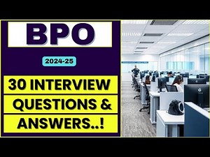 Top 30 BPO Interview Questions and Answers 2024 | Complete Guide for Freshers