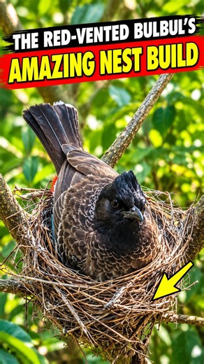 WATCH THE RED-VENTED BULBUL START ITS NESTING JOURNEY