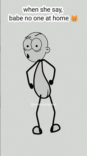 when my gf say, no one at home. (4k memes) #animation #funny