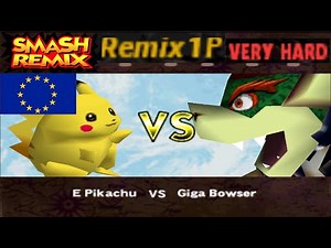 Smash Remix - Classic Mode Remix 1P Gameplay with PAL (AUS) Pikachu (VERY HARD)