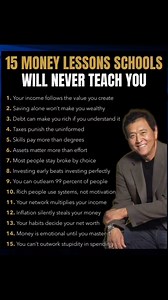 15 Money Lessons School Will Never Teach You #money #moneymindset Study Point | Study Point
