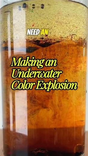 The 1-Minute Underwater Color Explosion! (Easy Science for Kids)