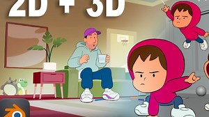 Blender2D+3D动画工作流程