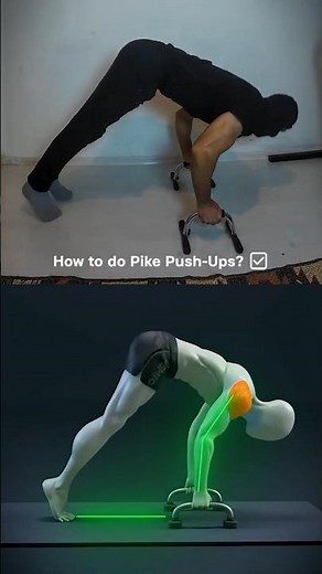 How to do Pike Push-Ups? ✅ #pikepushups #shoulderworkout #calisthenics