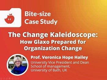 The change kaleidoscope: how Glaxo prepared for organization change
