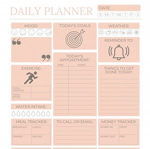 Daily Planner Printable, Daily Printable Inserts Undated PDF - Etsy Canada