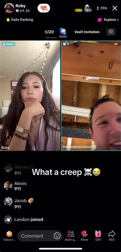 Ruby pulls of a prank on a creep #ruby #prank #live #fyp