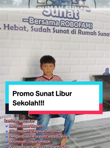 🌞 PROMO SPESIAL MUSIM LIBUR SEKOLAH Saatnya sunat dengan metode laser modern di Rumah Sunat Family Haruai! 🎯 Keunggulan Sunat Laser Modern: ✅ Tanpa jarum suntik (bius modern) ✅ Minim nyeri ✅ Cepat sembuh ✅ Bisa langsung beraktivitas ✅ Dikerjakan oleh tenaga kesehatan tersertifikasi & berpengalaman >13 tahun 🎁 Bonus Hadiah untuk Anak Hebat: 🏅 Sertifikat Keberanian 🚗 Mainan Mobil Remote Control 🩳 Celana Sunat Anti Gesek 💊 Obat Berkualitas & Antiseptik 📍 Lokasi: Jl. Tembok Behalang, Desa Ha