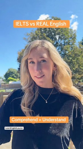 If you comprehend something then you understand something 😎 Both are correct English but “understand” is more commonly used 🆚 “comprehend”. Sound more natural 🌺 #english #ieltsspeaking #ielts #learnenglish #learnenglishlauren | Learn English Lauren