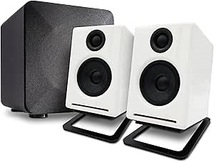 Amazon.com: Audioengine A2 White Computer Speakers with 210W S6 Subwoofer and DS1M Stands : Electronics