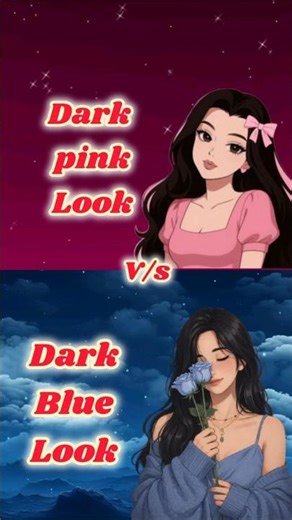 Dark Pink🆚 Dark Blue#FashionTrend #TrendingSong #ElegantEdge #StyleVibes