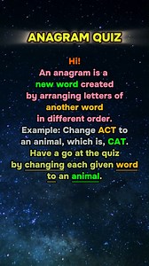 2.4K views · 89 reactions | Anagram Quiz - Have a go at the quiz by...