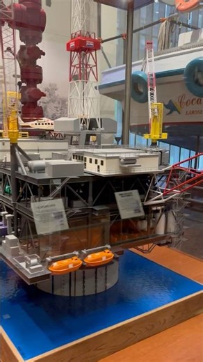Huge oil rig model