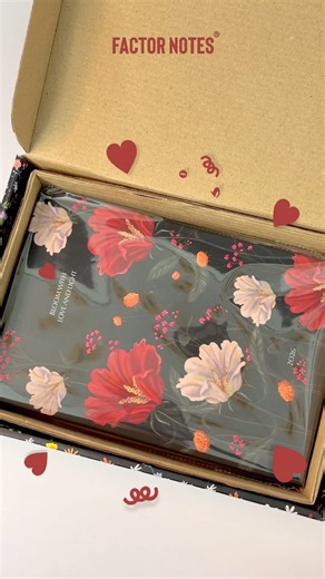 Factor Notes on Instagram: "The unboxing you were waiting for 🧸✨️🌷 Its our 2026 Planner. For you to keep your year organizing,scheduled, goals, routines & clarity incoming. . . . . (FactorNotes,planningessentials Fresh pages, new goals, planning magic. PlannerUnboxing #2026Planner)"